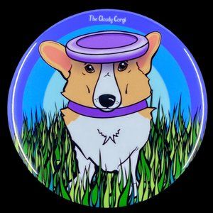 Corgi Dog Disc Golf Pin Button Badge Accessories